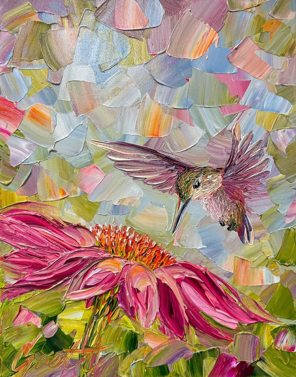 Audrey by Cecilia Goett, acrylic on canvas at El Dorado Gallery