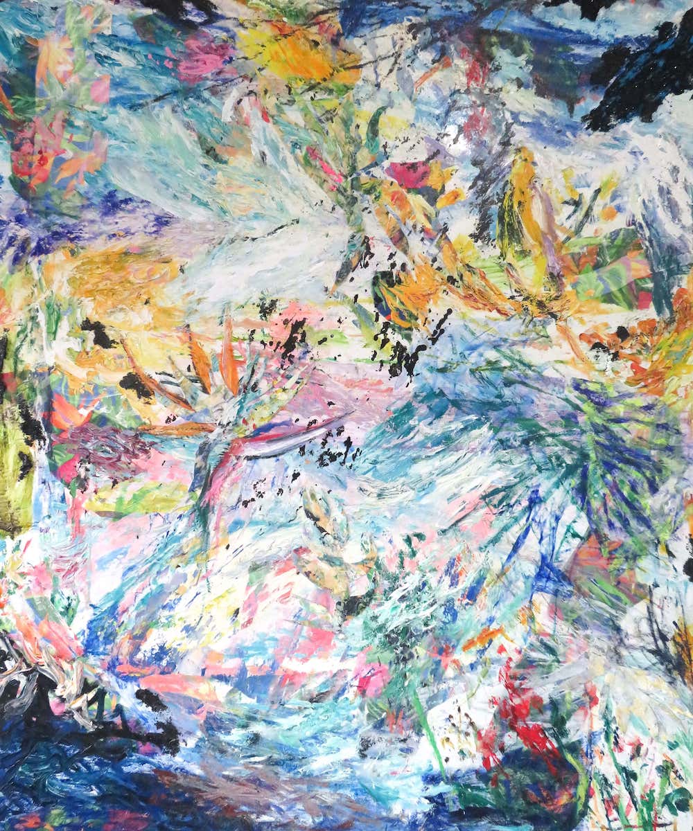 Birds of Paradise II by Sebastian Vallejo, mixed media on canvas painting at El Dorado Gallery