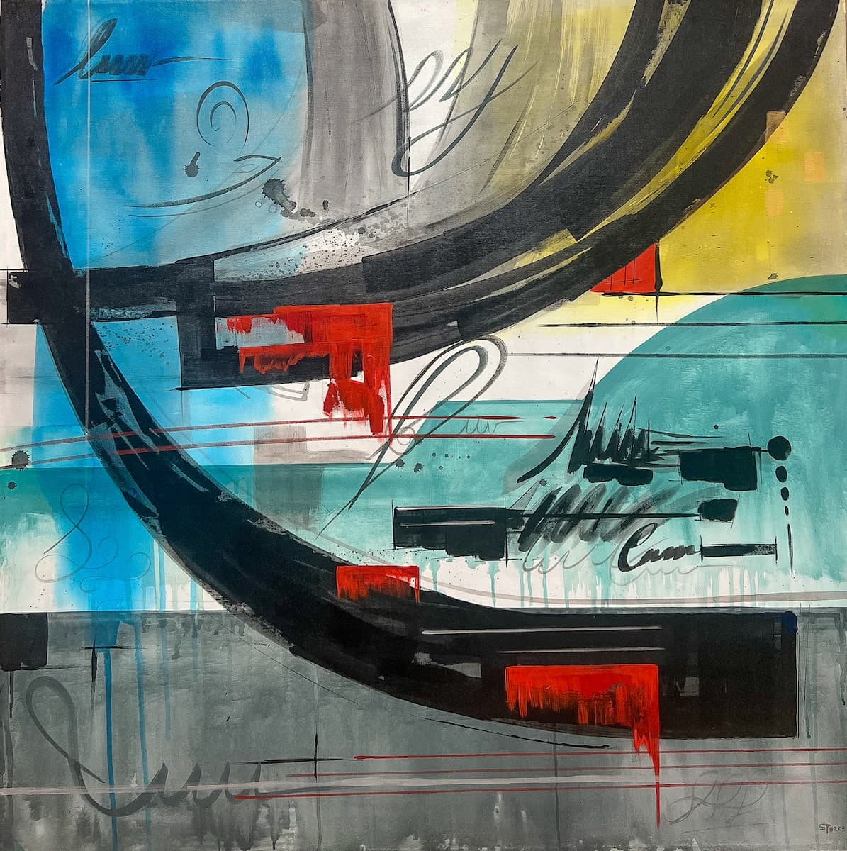Fast Car by Salvador Torres, acrylic on canvas painting at El Dorado Gallery