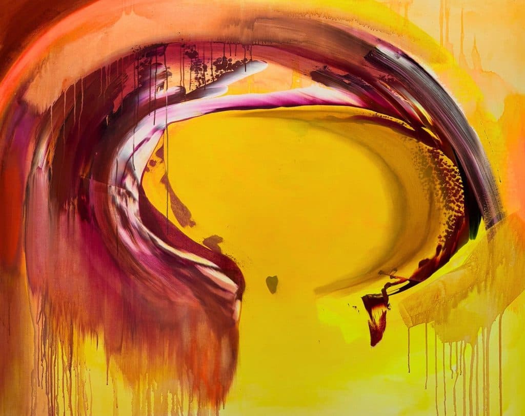 Fierce by Kim Powell, acrylic on canvas abstract painting at El Dorado Gallery