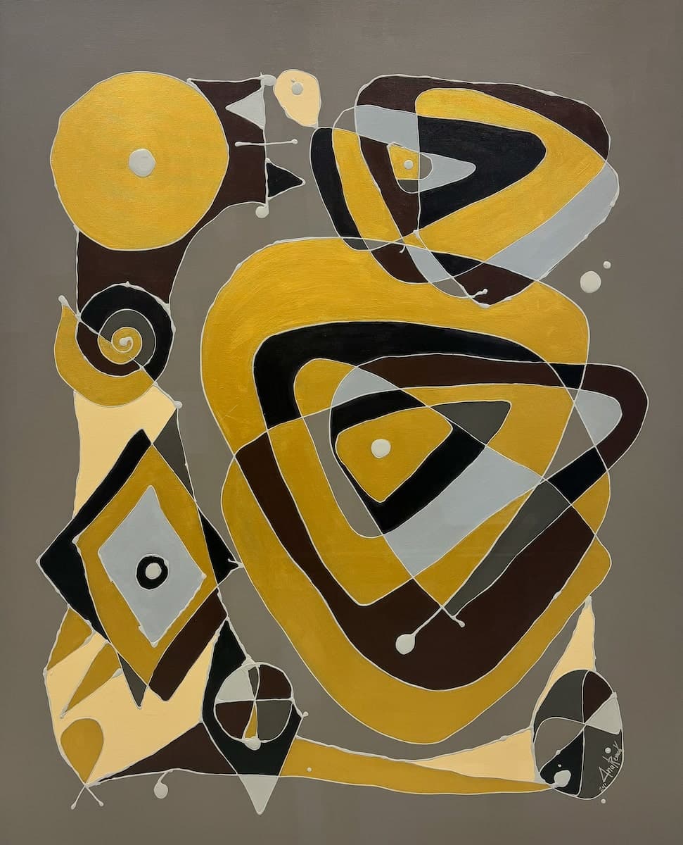 Heart Multiplier by Ana Remok, acrylic on canvas abstract painting at El Dorado Gallery