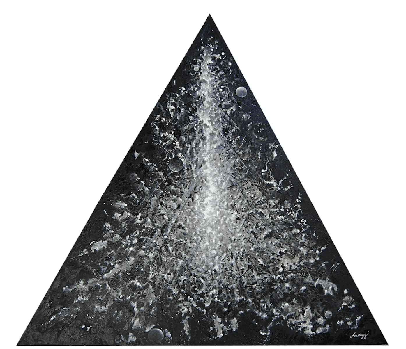 Light vs Darkness (Triangle) by Steven Lavaggi, acrylic on canvas at El Dorado Gallery
