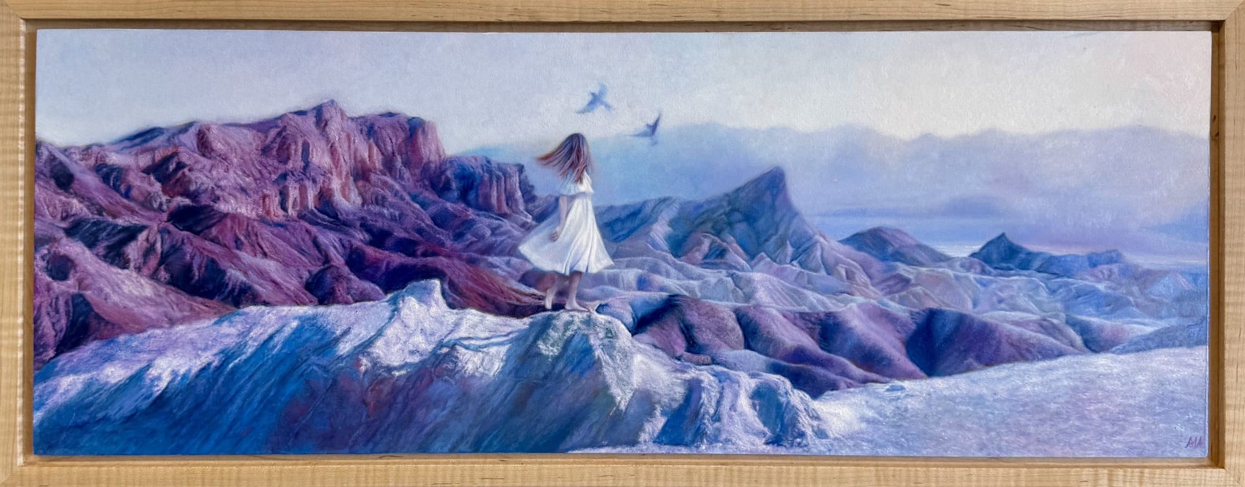 Maladaptive Daydreams by Ashlee Marie Hampton, oil on paper at El Dorado Gallery