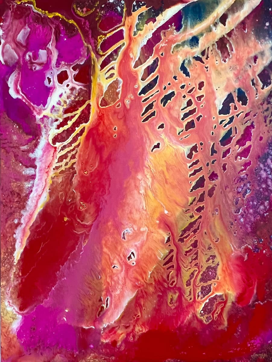 Warm Emotions II by Steven Lavaggi, acrylic on canvas at El Dorado Gallery