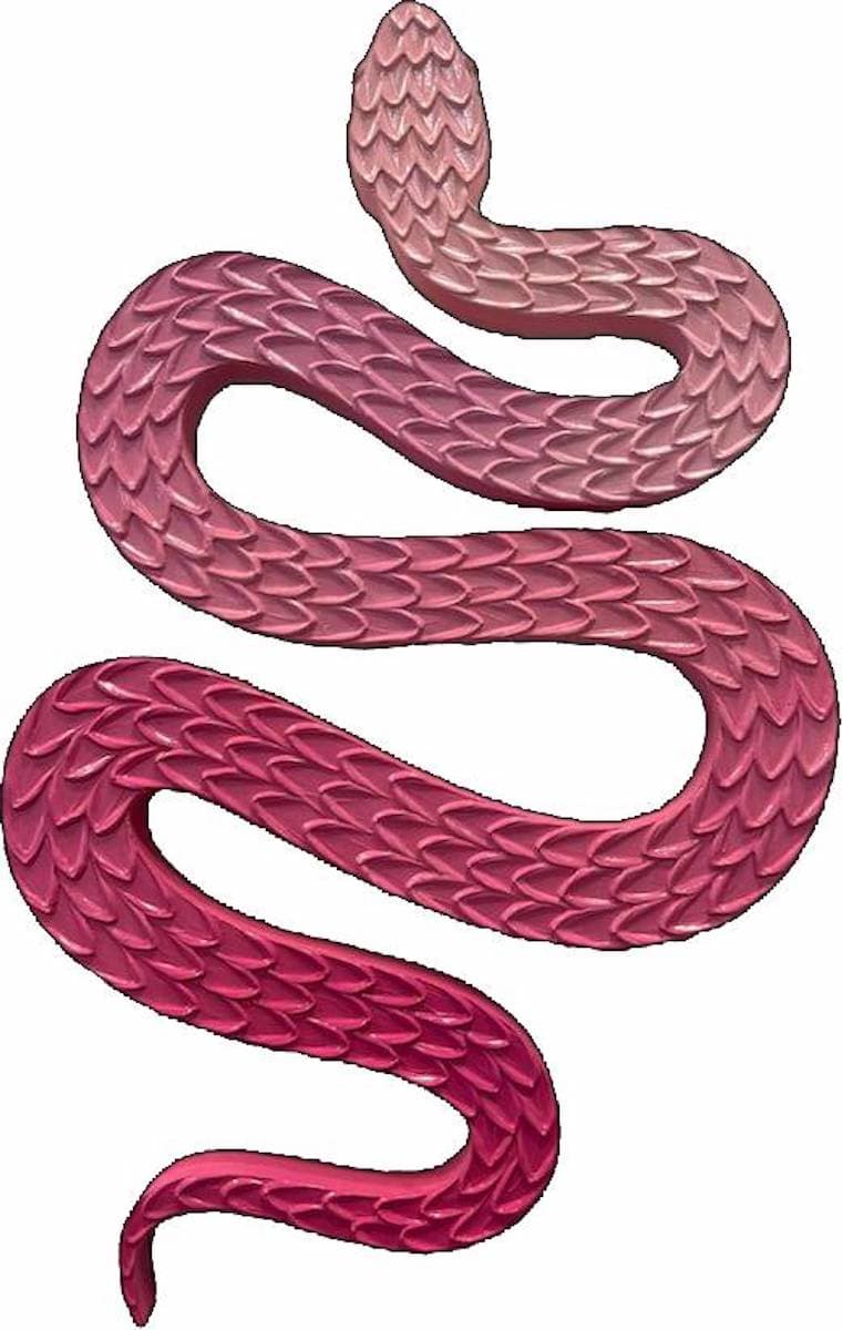 Snake #69 by Clarissa Sylva, acrylic on fiberboard at El Dorado Gallery